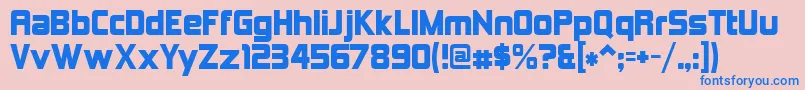 Kimberley-fontti – siniset fontit vaaleanpunaisella taustalla