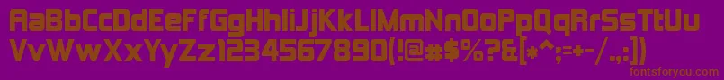 フォントKimberley – 紫色の背景に茶色のフォント