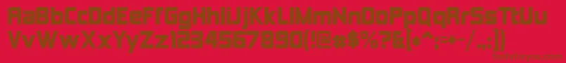 Kimberley-fontti – ruskeat fontit punaisella taustalla