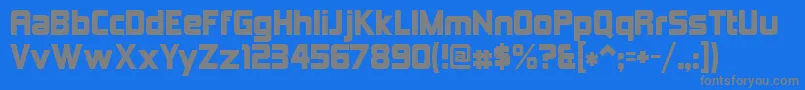 Kimberley-Schriftart – Graue Schriften auf blauem Hintergrund