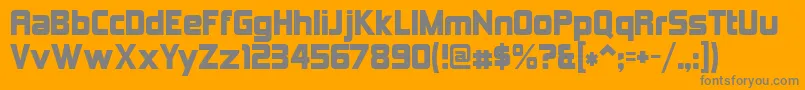 Kimberley Font – Gray Fonts on Orange Background