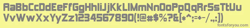 Czcionka Kimberley – szare czcionki na żółtym tle