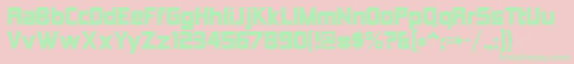 Kimberley Font – Green Fonts on Pink Background
