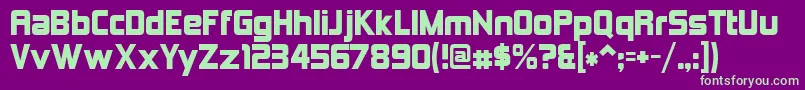 Kimberley Font – Green Fonts on Purple Background