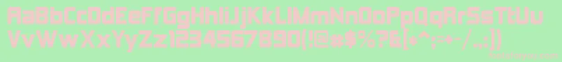 フォントKimberley – 緑の背景にピンクのフォント