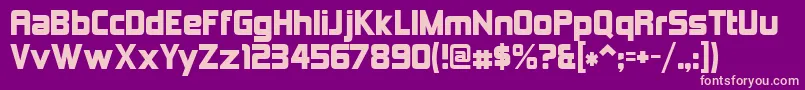 Kimberley Font – Pink Fonts on Purple Background