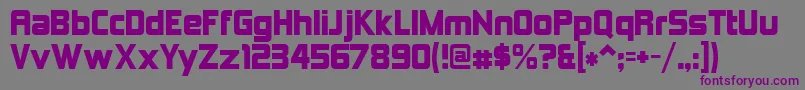 Kimberley-Schriftart – Violette Schriften auf grauem Hintergrund