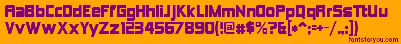 Kimberley Font – Purple Fonts on Orange Background
