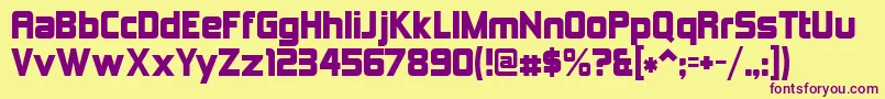 Kimberley Font – Purple Fonts on Yellow Background