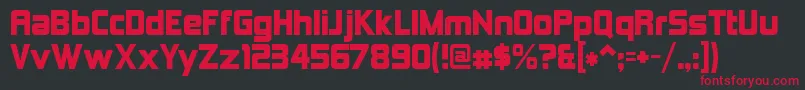 Kimberley Font – Red Fonts on Black Background