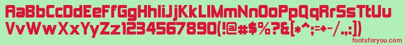 Kimberley Font – Red Fonts on Green Background
