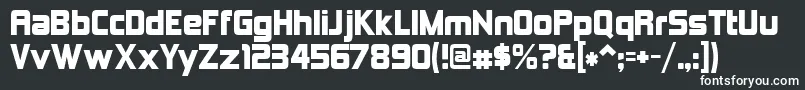 Kimberley-fontti – valkoiset fontit mustalla taustalla