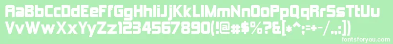 Kimberley Font – White Fonts on Green Background