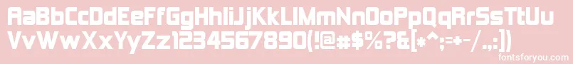 Kimberley-Schriftart – Weiße Schriften auf rosa Hintergrund