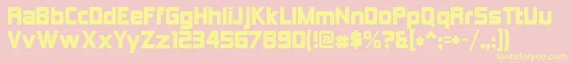 Kimberley Font – Yellow Fonts on Pink Background