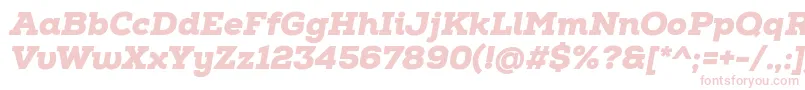 フォントNexaSlabBlackItalic – ピンクのフォント