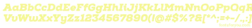 NexaSlabBlackItalic Font – Yellow Fonts on White Background