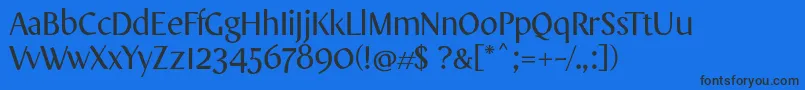 OnoDisplayRegular Font – Black Fonts on Blue Background