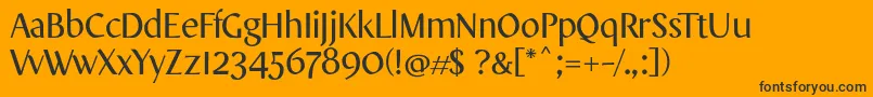 OnoDisplayRegular Font – Black Fonts on Orange Background