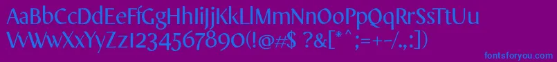 OnoDisplayRegular Font – Blue Fonts on Purple Background