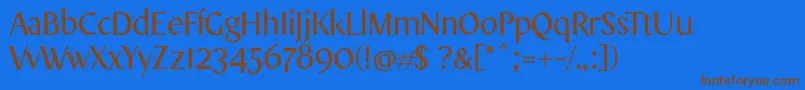 OnoDisplayRegular Font – Brown Fonts on Blue Background