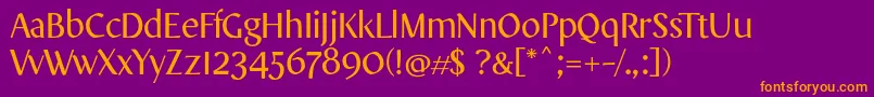 OnoDisplayRegular Font – Orange Fonts on Purple Background