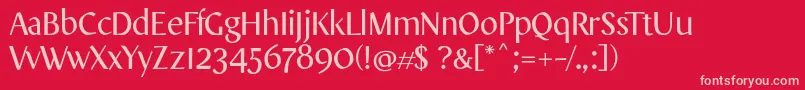 OnoDisplayRegular Font – Pink Fonts on Red Background