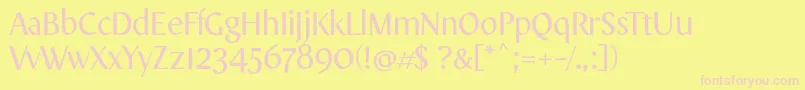 OnoDisplayRegular Font – Pink Fonts on Yellow Background