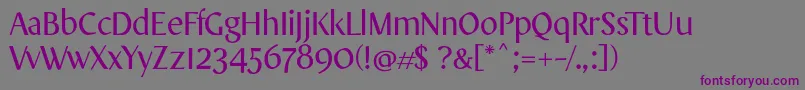 OnoDisplayRegular Font – Purple Fonts on Gray Background