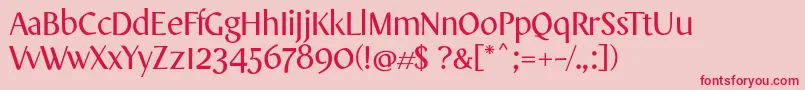 OnoDisplayRegular Font – Red Fonts on Pink Background
