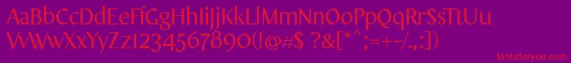 OnoDisplayRegular Font – Red Fonts on Purple Background