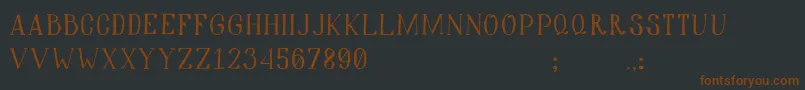 Hiddencinema Font – Brown Fonts on Black Background