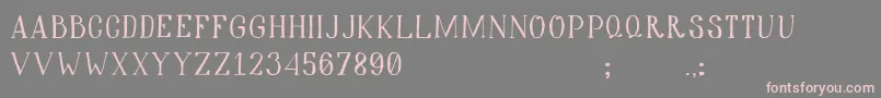 Hiddencinema Font – Pink Fonts on Gray Background