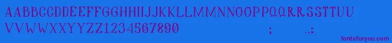Hiddencinema Font – Purple Fonts on Blue Background