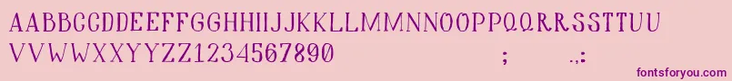 Hiddencinema Font – Purple Fonts on Pink Background