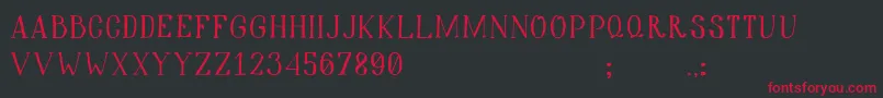 Hiddencinema Font – Red Fonts on Black Background