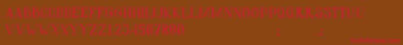 Hiddencinema Font – Red Fonts on Brown Background