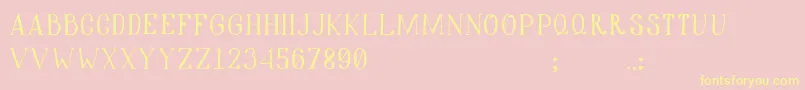 Hiddencinema Font – Yellow Fonts on Pink Background