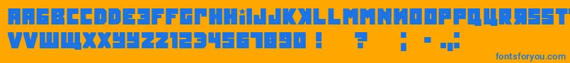 Tokarevgrunged Font – Blue Fonts on Orange Background