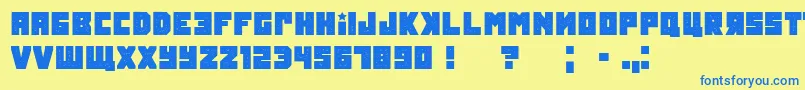 Tokarevgrunged Font – Blue Fonts on Yellow Background