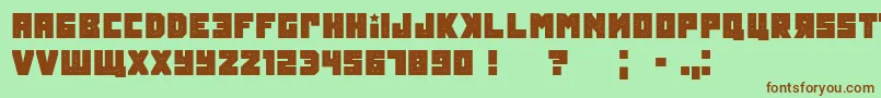 Tokarevgrunged Font – Brown Fonts on Green Background