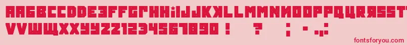 Tokarevgrunged Font – Red Fonts on Pink Background