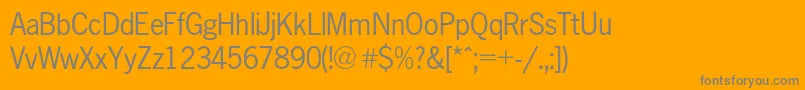 Newspaperc Font – Gray Fonts on Orange Background