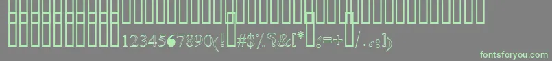 OldAnticOutlineShaded-Schriftart – Grüne Schriften auf grauem Hintergrund