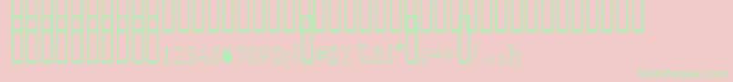 OldAnticOutlineShaded Font – Green Fonts on Pink Background