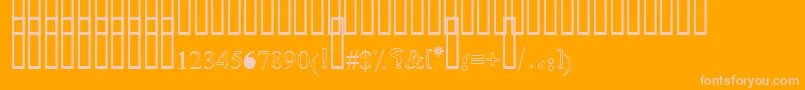 OldAnticOutlineShaded-Schriftart – Rosa Schriften auf orangefarbenem Hintergrund