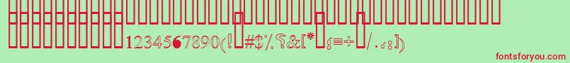 OldAnticOutlineShaded Font – Red Fonts on Green Background