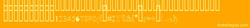 fuente OldAnticOutlineShaded – Fuentes Amarillas Sobre Fondo Naranja