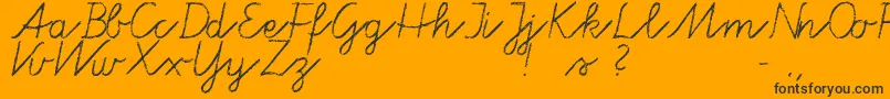 Tafelschrift Font – Black Fonts on Orange Background