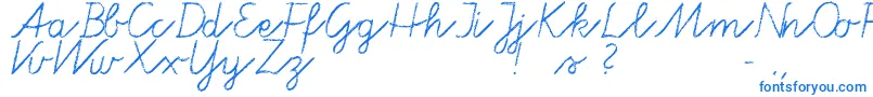 Tafelschrift-fontti – siniset fontit valkoisella taustalla